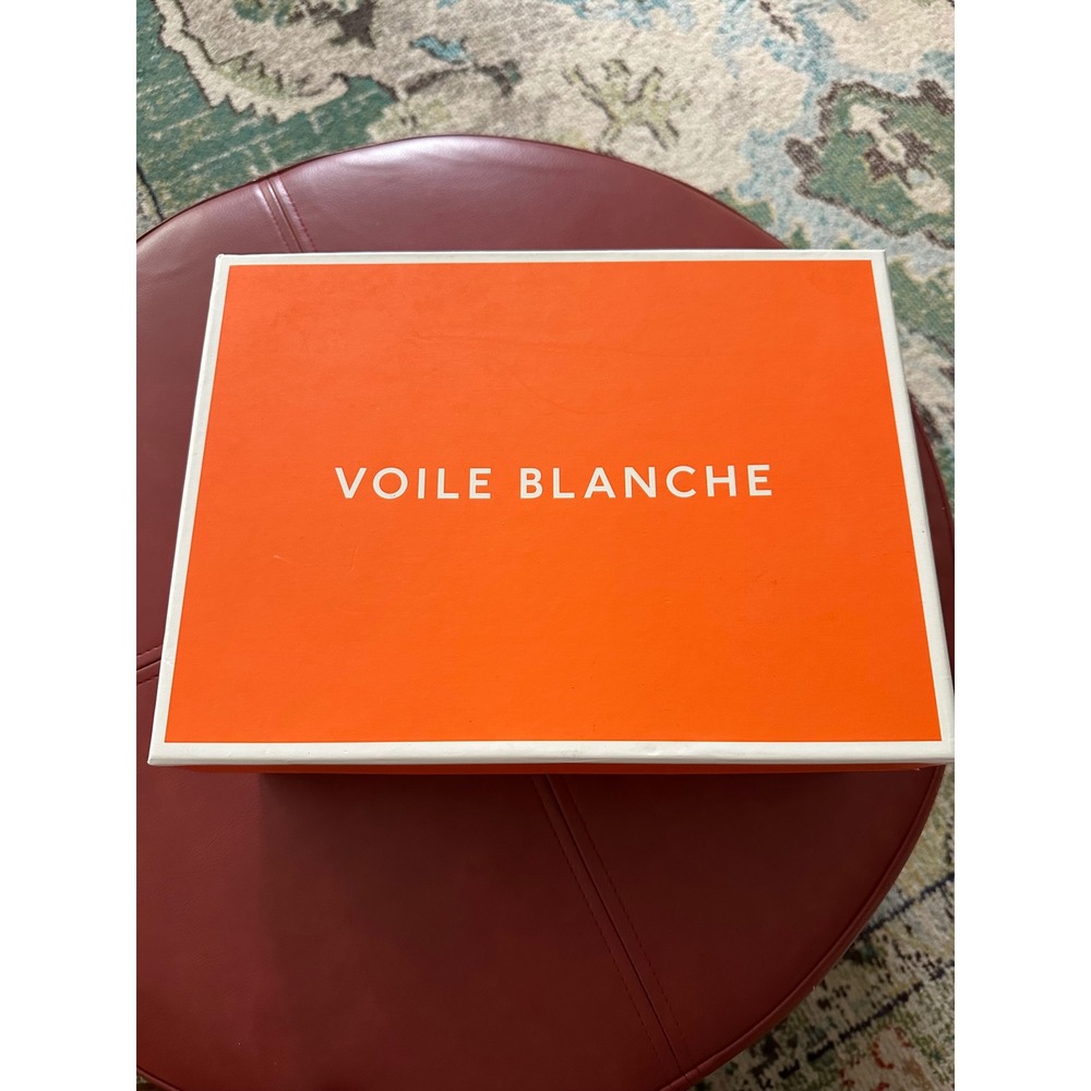 New In Box Voile Blanche Ines Mesh Suede Calf Leather Sneakers White Red Size 39 - Picture 2 of 9
